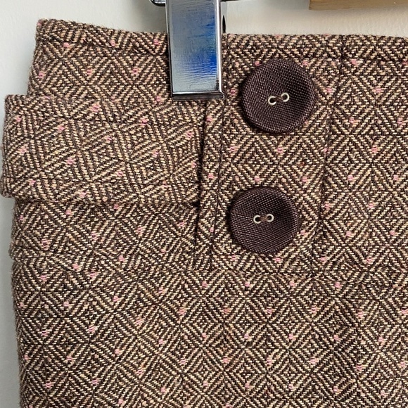 Sanctuary Clothing Women's Tweed Brown Patterned Mini Skirt Size 8 - Picture 3 of 12